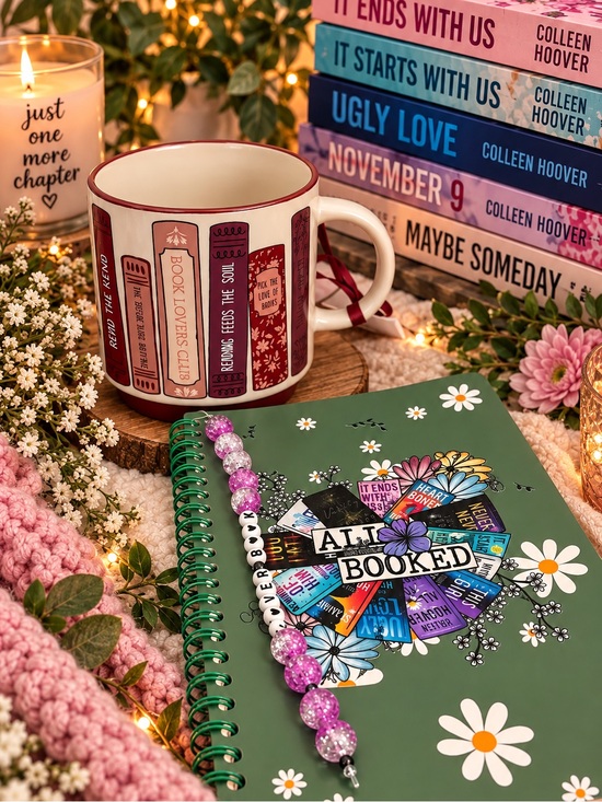 Hand Crafted Other - Book lovers mug and notebook bundle 💚🌸